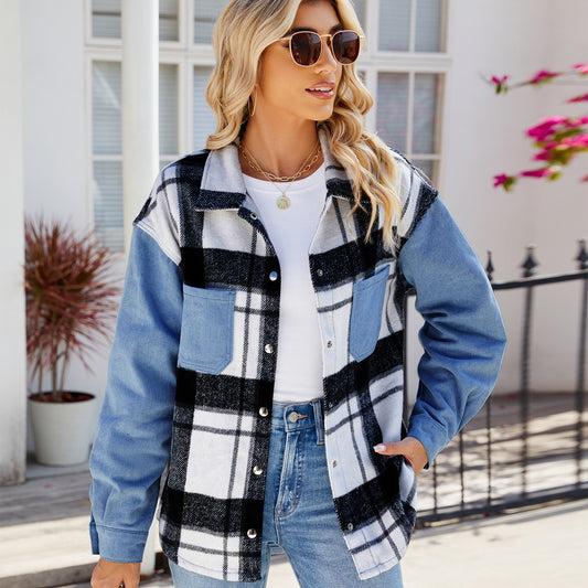 Fall Feeling Plaid Shirt - Denim, Shirts & Shorts, Tops